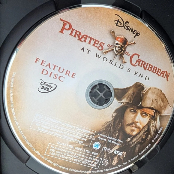 The Pirates Of The Caribbean At World's End DVD (EUC) - Picture 3 of 3